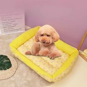 Летняя будка для кошек, будка для домашних животных, универсальная кровать для домашних животных Four Seasons, маленькая собачка, плюшевый корги, спальные принадлежности для домашних животных S