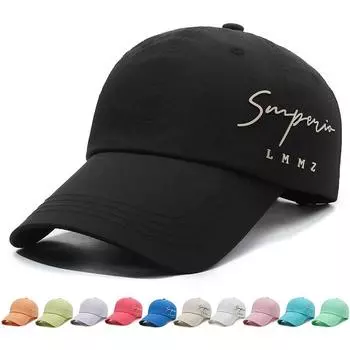 Летняя быстросохнущая бейсболка для мужчин и женщин, тонкая боковая смещенная буквенная кепка для спорта на открытом воздухе, солнцезащитный кепка Tide Adjustable розы красного