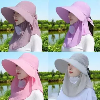 Летняя быстросохнущая рыбацкая кепка с защитой от ультрафиолета, крышка для лица и шеи, уличная рыбалка, велоспорт, съемная мужская шляпа с козырьком, женская панама розовый