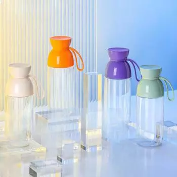 Летняя чайная чашка Trtian, удобная и простая портативная чашка с холодной пузырьковой водой 530ml оранжевый