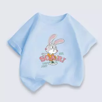 Летняя детская футболка с принтом, модные топы для мальчиков и девочек, хлопок 100 г. 105100cm