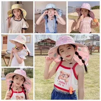 Летняя детская кепка со свистком, детская пляжная кепка, детская солнцезащитная кепка с защитой от ультрафиолета жёлтый