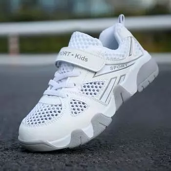 Летняя детская обувь с вырезом, баскетбольная обувь для мальчиков, кроссовки для малышей, дышащие легкие уличные кроссовки для девочек 34 жёлтый