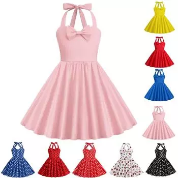 Летняя детская одежда Юбка с бретелями Платье для девочек Отдых Деньги Подвесная шея 110 чёрный