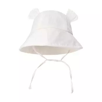 Летняя детская однотонная шапка-горшок в европейском и американском стиле для малышей, новая детская шляпа-ведро с ушками, детская шляпа от солнца One Size