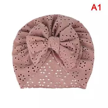 Летняя детская шапка-тюрбан с бантом, мягкая эластичная детская шапка-капюшон для рожденных девочек оранжевый