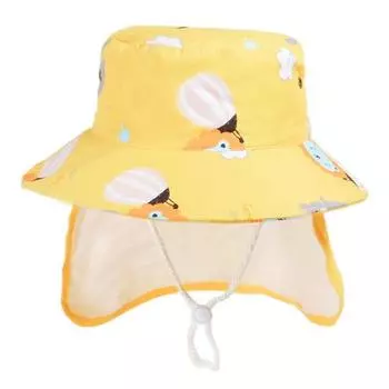 Летняя детская шляпа от солнца, шляпа рыбака с шалью, шляпа от солнца, защита от солнца для детей на открытом воздухе