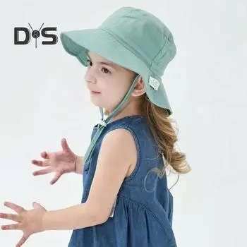 Летняя детская шляпа с большими полями, унисекс, ветрозащитная, с фиксированным ремешком, защита от солнца, защита от ультрафиолета, дышащая, портативная, для кемпинга, пляжа, путешествий, солнцезащитная кепка S розовый