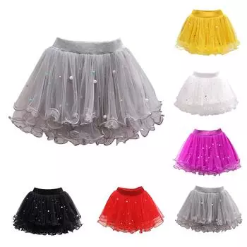 Летняя детская юбка из тюля Помпадур Юбка для торта для девочки Милая модная юбка для малышки 120