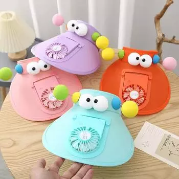 Летняя детская уличная шапка с солнцезащитным козырьком и веером для девочек и мальчиков One size fits all