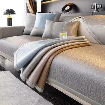 Летняя диванная подушка Ice Shreds противоскользящая спинка пылезащитный чехол для гостиной мебель спинка защитный коврик украшение дома 1seater 70x70cm синий