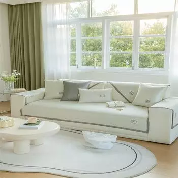 Летняя диванная подушка из ледяного шелка, новинка, четыре сезона, универсальная модная простая диванная подушка, европейская композитная подушка для дивана, полотенце на спинку 70x70