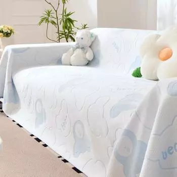 Летняя диванная подушка с рисунком ледяного шелка, летний коврик для гостиной, кожаный диван, Нескользящий чехол на сиденье, тканевый чехол 180*130cm