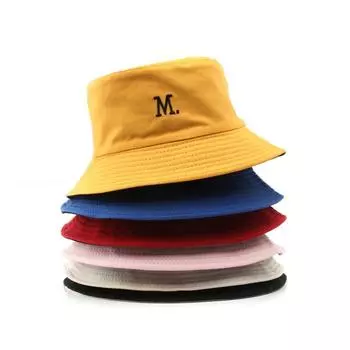 Летняя двусторонняя рыбацкая шляпа, повседневная панама для мужчин и женщин, хлопковые шляпы от солнца, модная Панама, пляжная кепка, рыбацкая кепка 56cm жёлтый