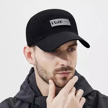 Летняя дышащая быстросохнущая кепка для мужчин для бега на открытом воздухе водонепроницаемая бейсболка чёрный