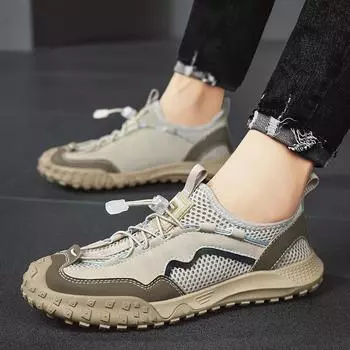 Летняя дышащая горячая распродажа супер легкая повседневная обувь мужская спортивная обувь для бега трусцой мягкие удобные сетчатые кроссовки черного цвета мужская обувь 38 чёрный