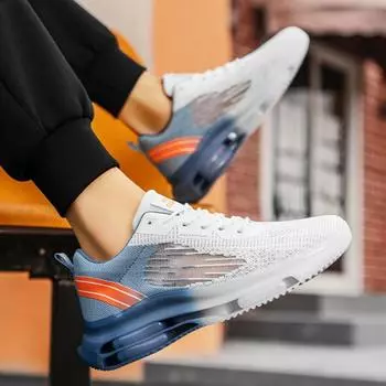Летняя дышащая и непроницаемая для запаха тонкая сетка, тканая обувь для спорта и отдыха, бег, амортизирующая обувь на воздушной подушке, модная папина обувь 39