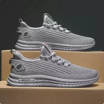 Летняя дышащая и устойчивая к запаху сетка с тканой сеткой для бега, легкая спортивная обувь на мягкой подошве для бега 39 чёрный