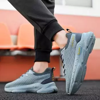 Летняя дышащая модная мужская обувь с плетением мушек, импортная торговля, повседневная мужская спортивная обувь большого размера, модные кроссовки для бега на открытом воздухе 39 оранжевый