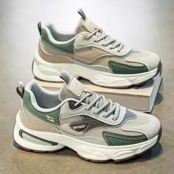 Летняя дышащая мужская обувь 2025 года, новая дезодорирующая сетчатая обувь для спорта и отдыха, для учеников младших классов, на платформе, для пап, модная обувь 39