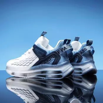 Летняя дышащая мужская обувь с сеткой Flying Mesh. Кроссовки для отдыха. Спортивная обувь Tide Shoes. Обувь на воздушной подушке. 39