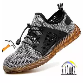 Летняя дышащая рабочая обувь, легкая защитная обувь, женские защитные рабочие кроссовки с защитой от проколов, защитные рабочие ботинки для мужчин 35