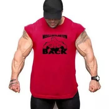Летняя дышащая рубашка без рукавов с принтом Do The Work для бодибилдинга и фитнеса, облегающая мода с принтом M чёрный