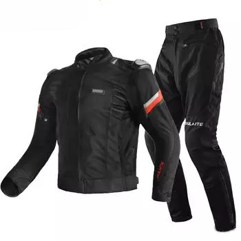 Летняя дышащая сетчатая мотоциклетная куртка, светоотражающая одежда для езды на мотоцикле, встроенная съемная защитная экипировка, гоночный костюм S