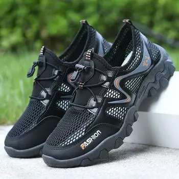 Летняя дышащая сетчатая обувь, повседневная мужская обувь с полыми отверстиями, обувь для альпинизма на открытом воздухе, нескользящая и износостойкая обувь для перехода через ручей, мужская обувь 39