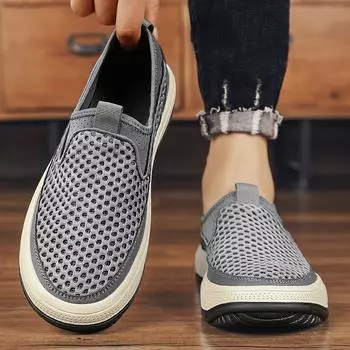 Летняя дышащая сетчатая обувь с отверстиями, повседневная обувь с отверстиями, мужская сетчатая обувь для улицы, парусиновая обувь 38