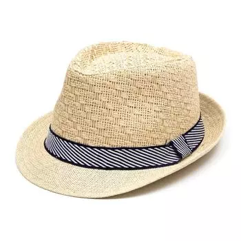 Летняя дышащая соломенная шляпа для людей среднего и пожилого возраста, маленькая шляпа-котелок, шляпа от солнца, джазовая шляпа бежевый