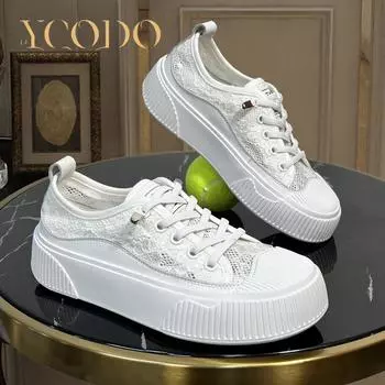 Летняя дышащая удобная повседневная обувь из дышащей сетчатой ткани на плоской подошве для женщин и девочек 42 белый