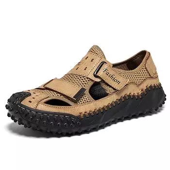 Летняя дышащая уличная повседневная обувь, мужские кроссовки, противоскользящая прогулочная обувь, мокасины, мужская обувь 38 хаки