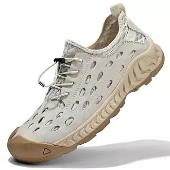 Летняя дышащая уличная повседневная обувь, мужские кроссовки, противоскользящая прогулочная обувь, мокасины, мужская обувь 38 чёрный