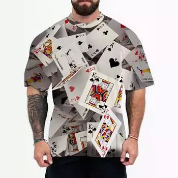 Летняя футболка 3D Digital Fun Причудливый принт Топ Уличная мода Мужские спортивные футболки с коротким рукавом M