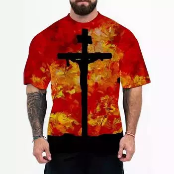 Летняя футболка 3D Digital Fun Причудливый принт Топ Уличная мода Мужские спортивные футболки с коротким рукавом M