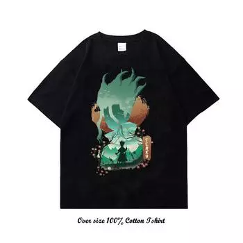 Летняя футболка для мужчин 100% хлопок принт аниме графика футболка высокое качество женская Harajuku большой размер нестандартная футболка XXXXXL