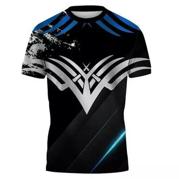 Летняя футболка для настольного тенниса, бадминтона, быстросохнущая, дышащая, мужская/женская, с коротким рукавом, спортивная, тренировочная, с круглым вырезом L