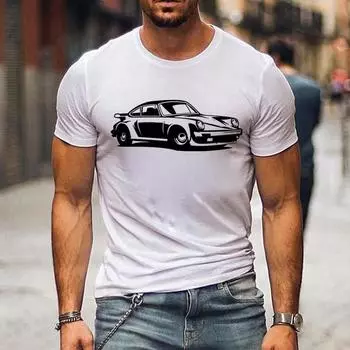 Летняя футболка, модные свободные повседневные футболки, женская одежда унисекс, классическая машина, принт с графическим круглым вырезом, короткий рукав 4XL бежевый