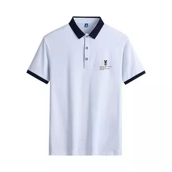Летняя футболка, мужская деловая рубашка-поло, мужская футболка с коротким рукавом XL