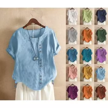 Летняя футболка оверсайз, большие повседневные свободные хлопковые и льняные пуловеры с короткими рукавами, топы, рубашки для женщин, женские футболки, одежда 5XL белый
