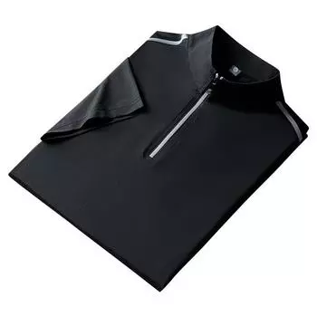 Летняя футболка-поло Ice Silk Quick Dry, мужская футболка-поло на молнии, легкая деловая рубашка L