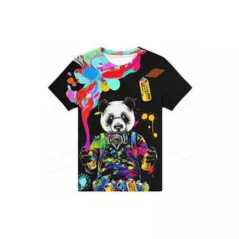 Летняя футболка с 3D принтом Smovie Kung Fu Panda, женская повседневная модная уличная футболка с короткими рукавами, футболки унисекс в стиле Харадзюку, одежда S