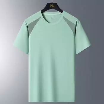 Летняя футболка с коротким рукавом, быстросохнущая, влагоотводящая, ледяная, с круглым вырезом, с рукавом до локтя XXXXXL