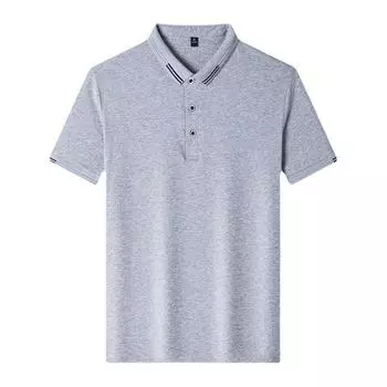 Летняя футболка с коротким рукавом, мужская рубашка поло с лацканами, мужская тонкая хлопковая футболка L