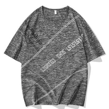 Летняя футболка с коротким рукавом с принтом для мужчин, свободная и повседневная футболка с коротким рукавом 9XL красный