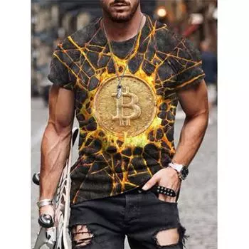 Летняя футболка с коротким рукавом с рисунком и принтом Fashion Street XS