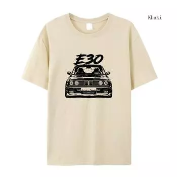 Летняя футболка с короткими рукавами E30 Автомобильная футболка с короткими рукавами Женская и мужская футболка с принтом в стиле хип-хоп Уличная футболка с героями мультфильмов XS