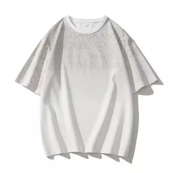 Летняя футболка с короткими рукавами и принтом для мужчин, длина до плеч, повседневный свободный топ с круглым вырезом и половиной рукавов 8XL