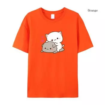 Летняя футболка с короткими рукавами, женская футболка Kawaii Girl, футболка с короткими рукавами в стиле аниме Harajuku, повседневная футболка большого размера, милая Valent XS